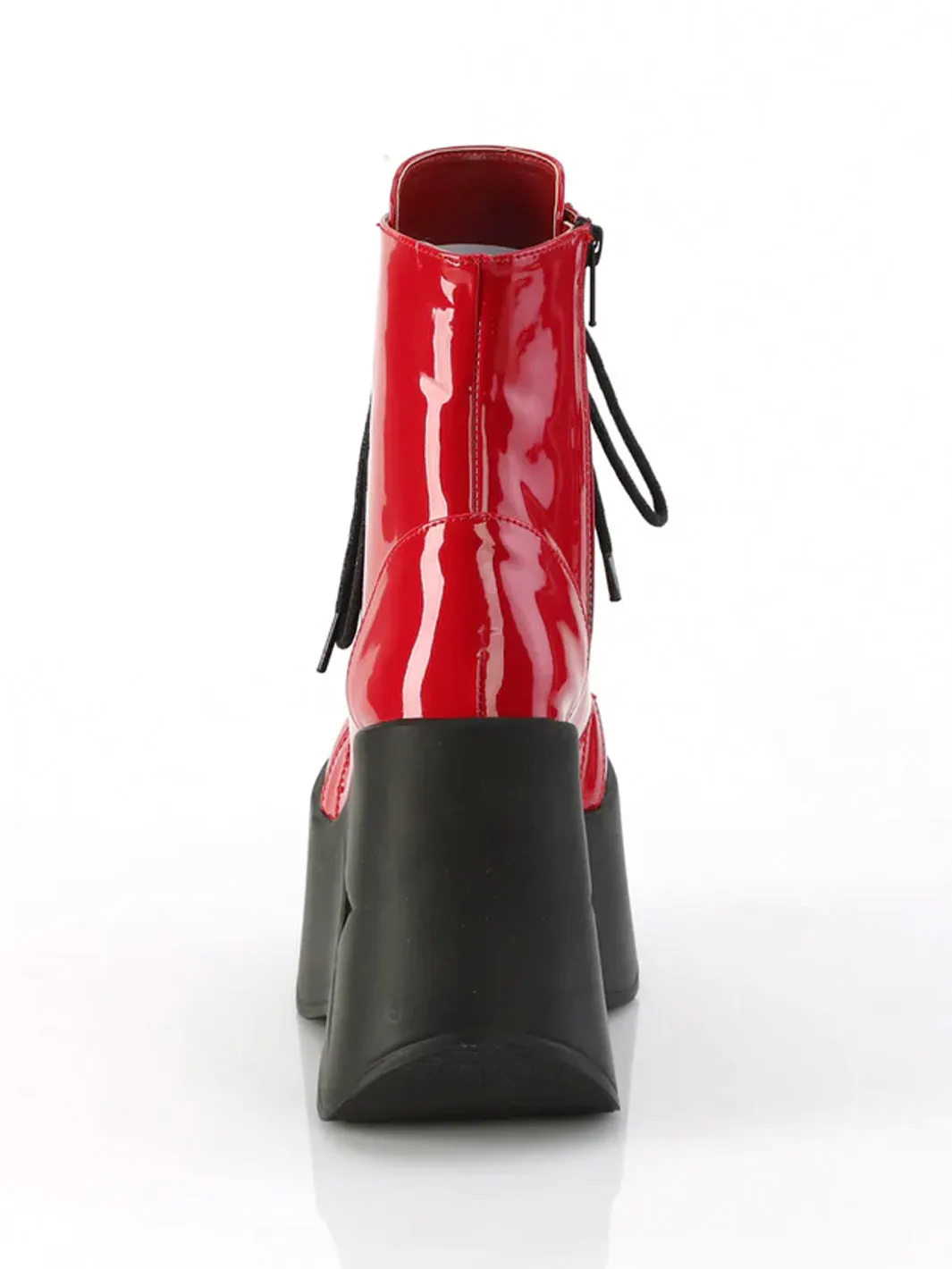 DEMONIA DYNAMITE-106 - RED STRETCH PATENT VEGAN LEATHER ✰ PRE ORDER ✰