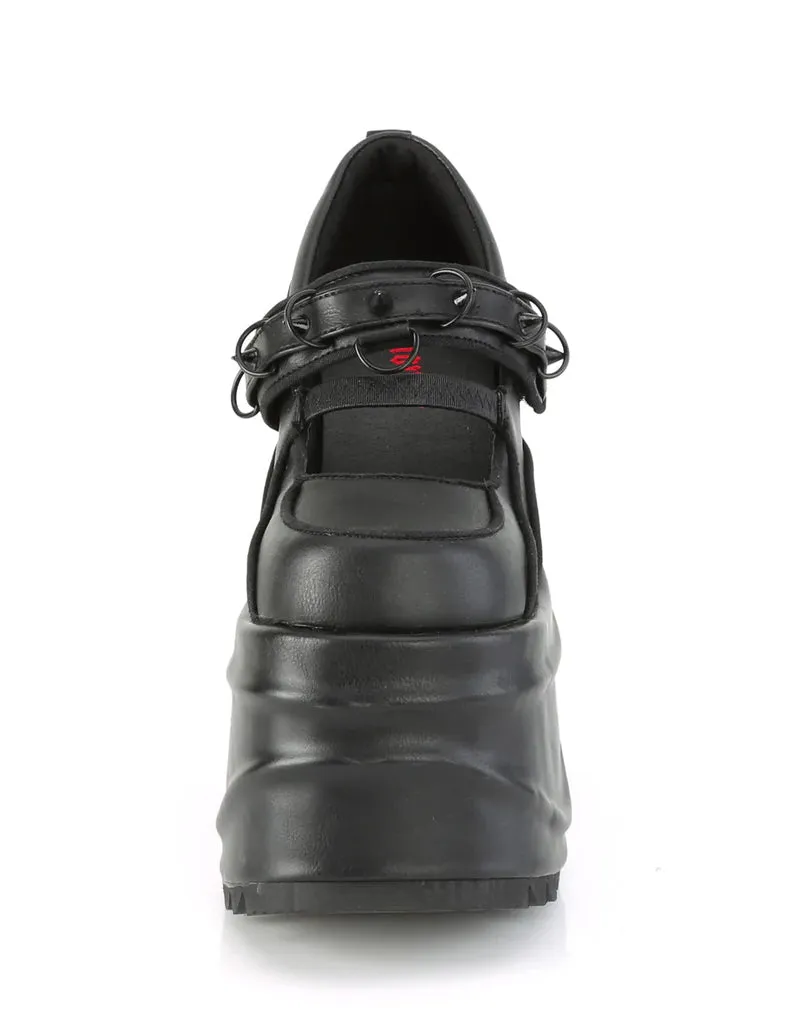 DEMONIA WAVE-48 - BLACK VEGAN LEATHER ✰ PRE ORDER ✰