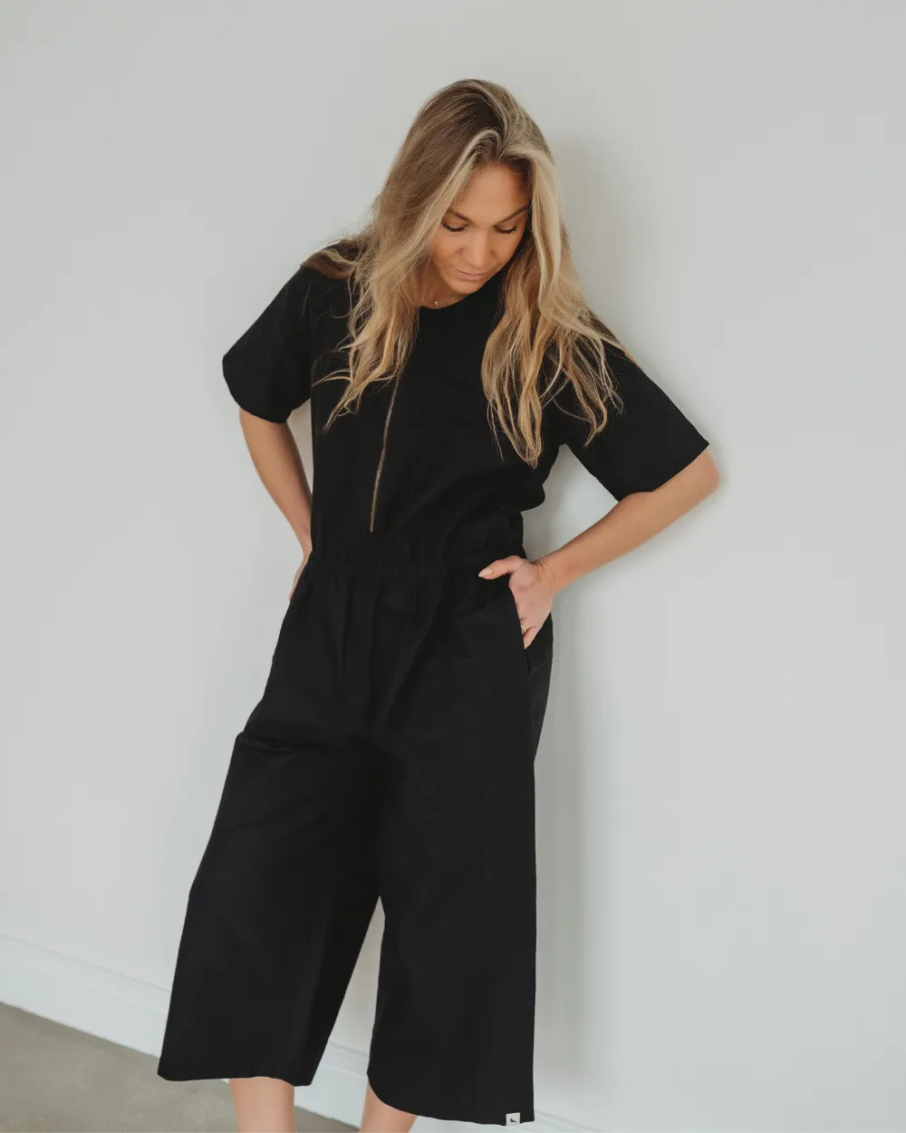 Ethel Twill Black Jumpsuit
