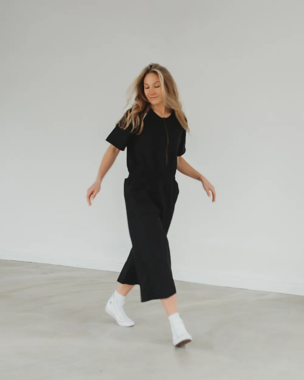 Ethel Twill Black Jumpsuit