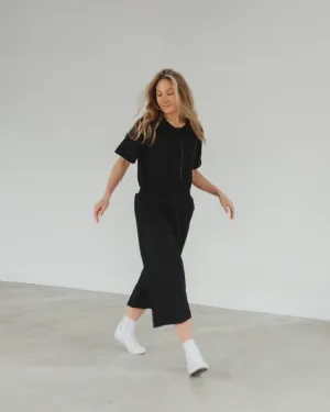 Ethel Twill Black Jumpsuit