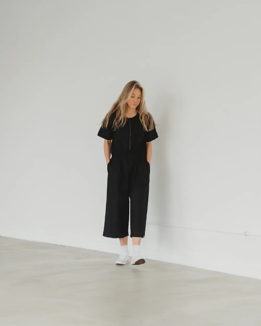 Ethel Twill Black Jumpsuit