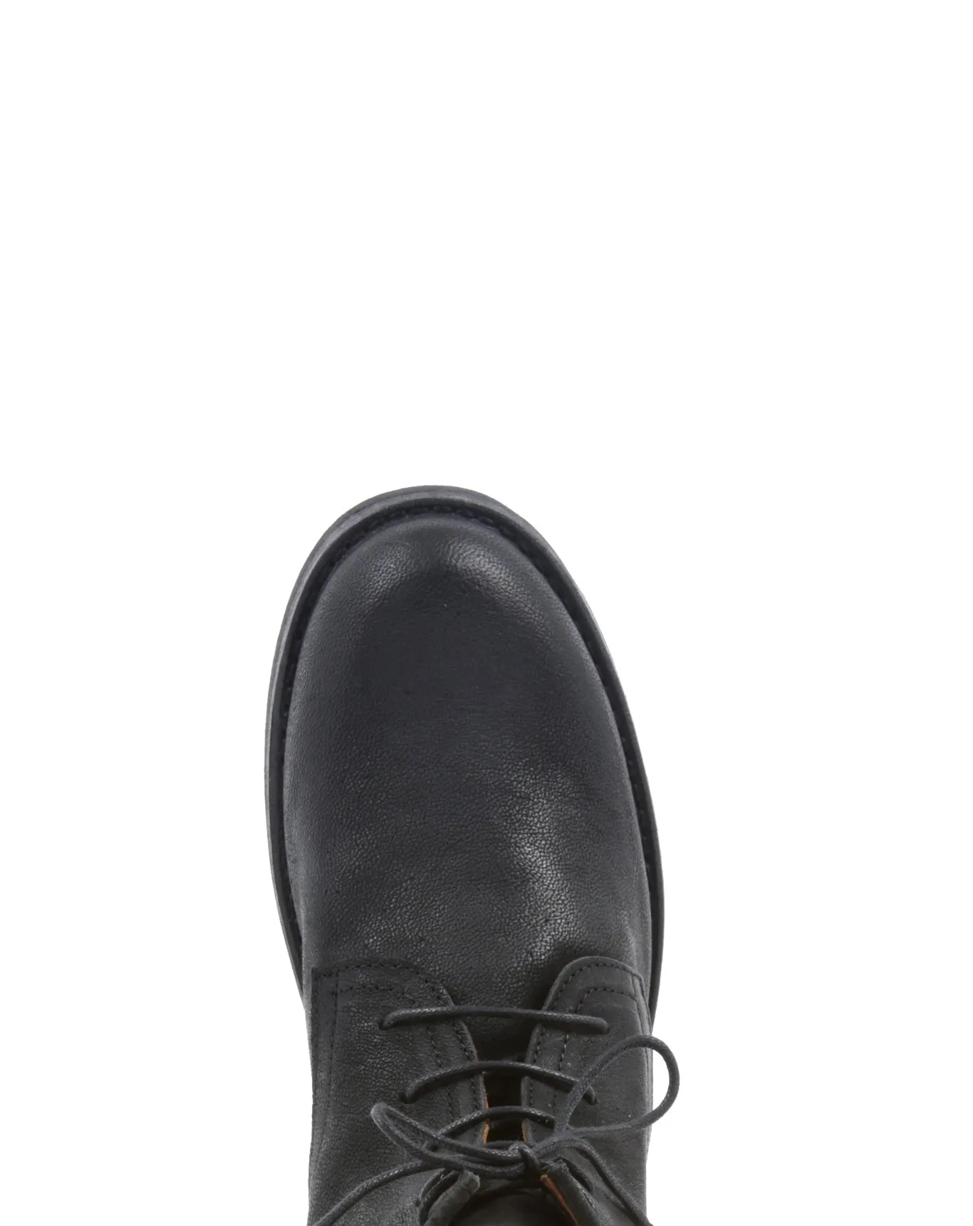 EZRA Black Leather Lace-up Boots
