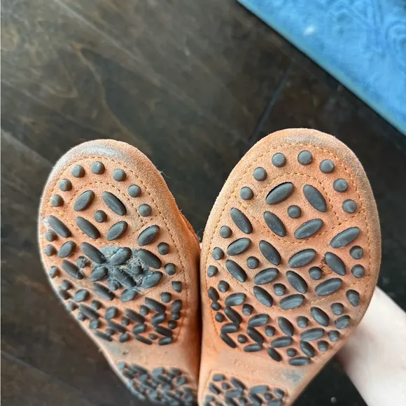 Ferragamo Orange Suede Loafers