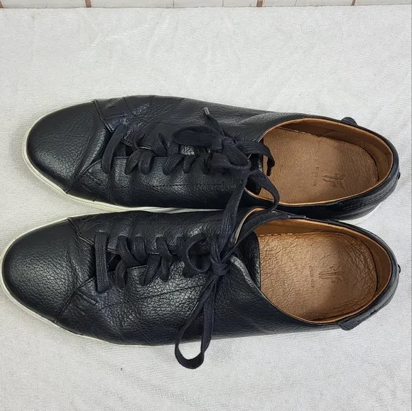 Frye Men's Astor Leather Lace Up Low Top Casual Business Sneakers Black Size 13D