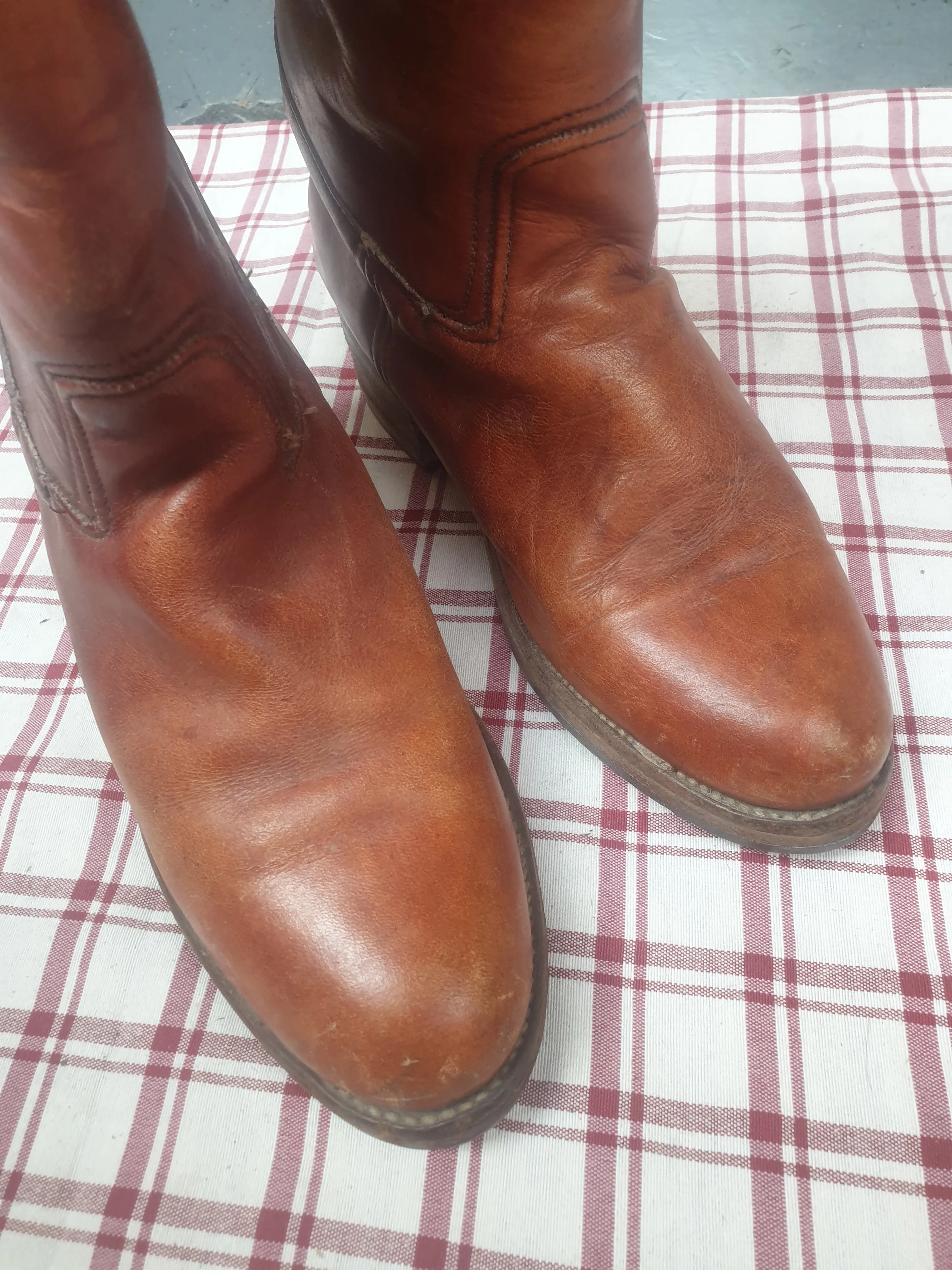 Frye tanned leather long boots, size 4 FREE POSTAGE✅