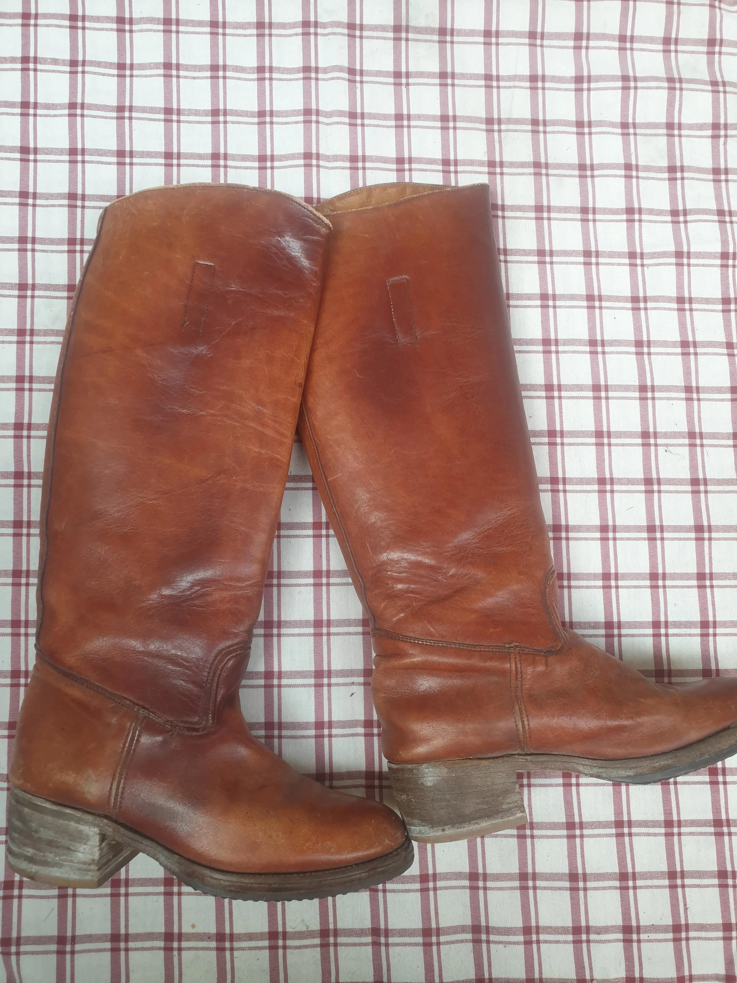 Frye tanned leather long boots, size 4 FREE POSTAGE✅
