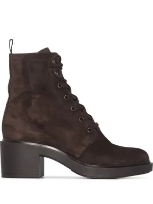 Gianvito Rossi Foster 45mm suede lace-up boots