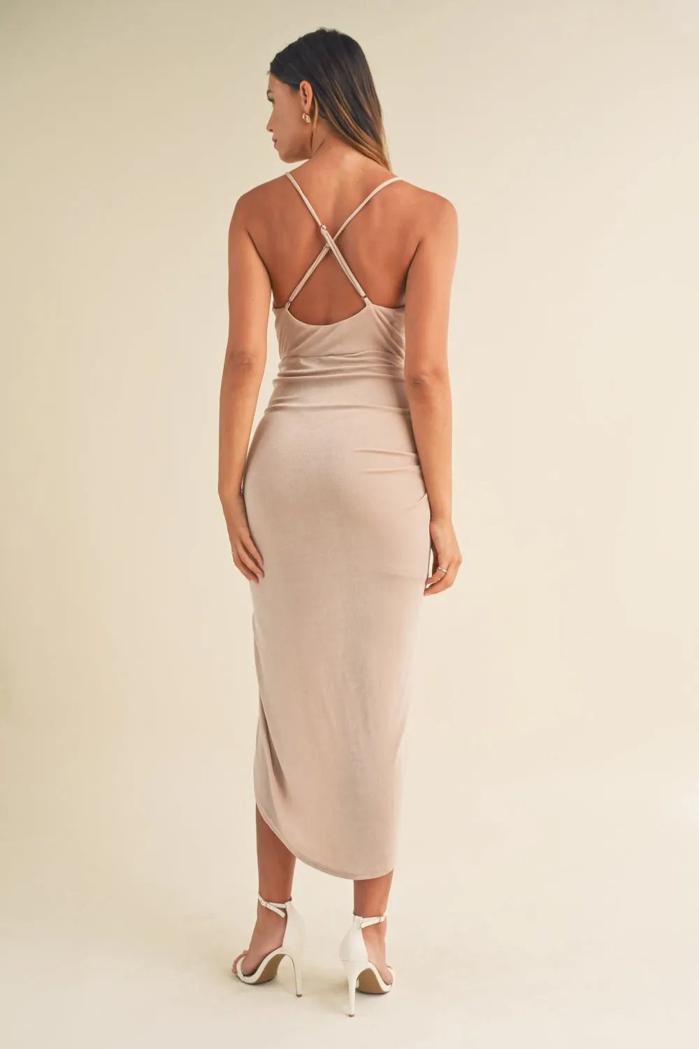 Hazel Blues® |  Mable Draped Detail Cami Midi Dress