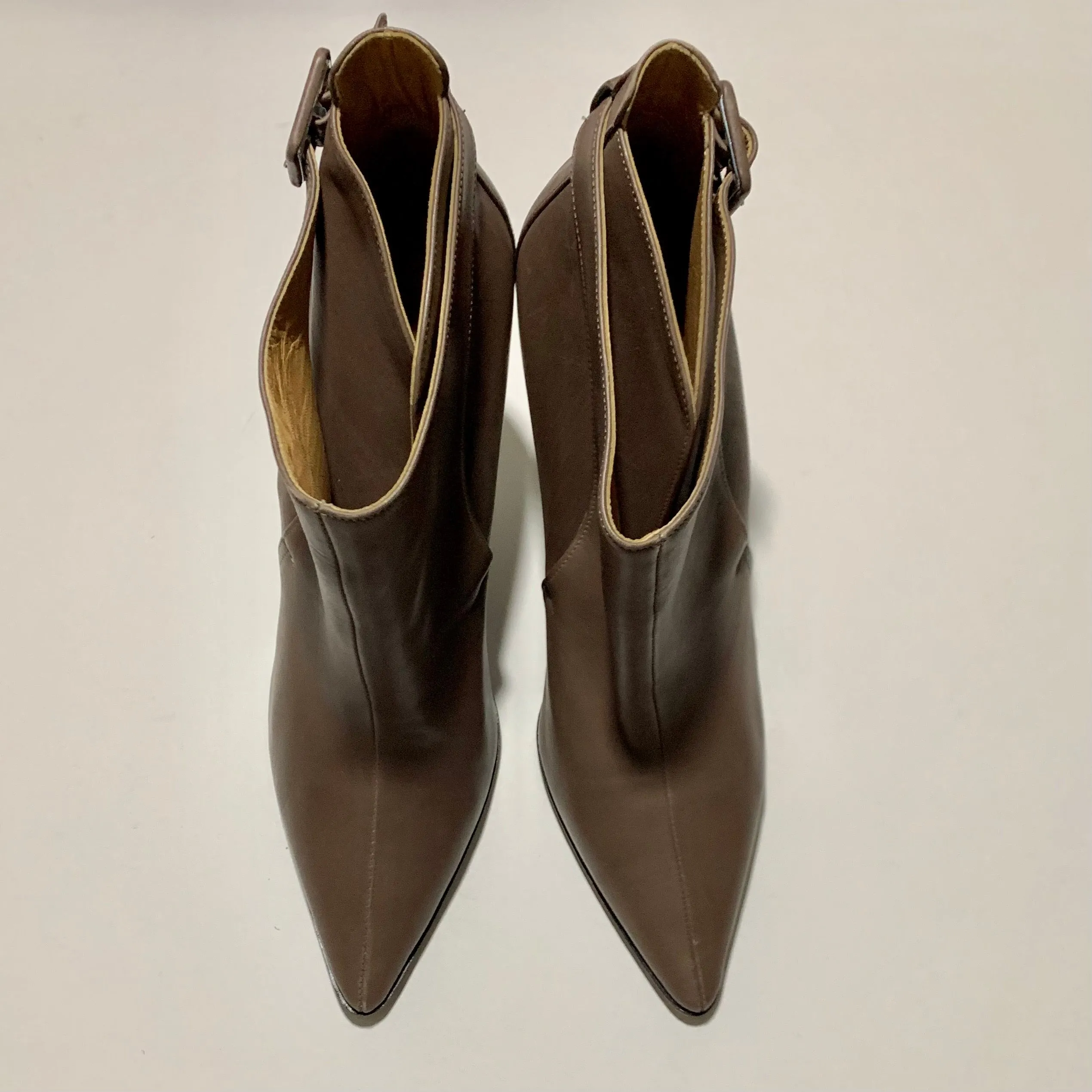 Hermes size 38 (US 7.5/8) Calfskin Buckle Ankle Boots