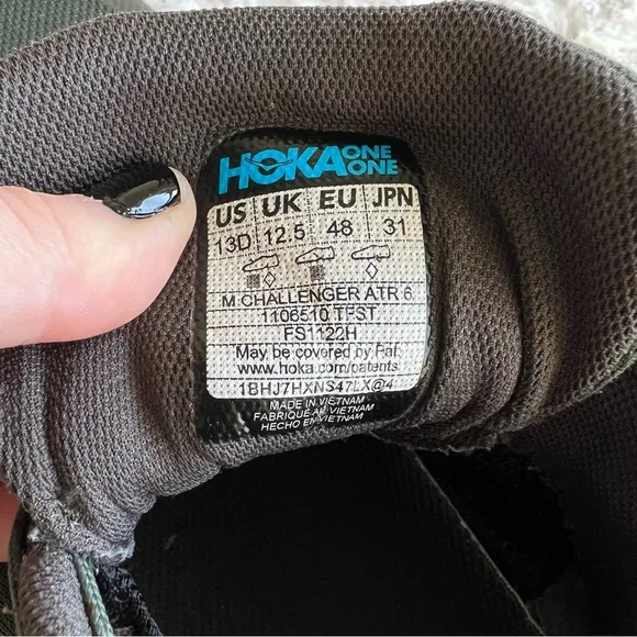 Hoka One One Sneakers Running Shoes Mens 13 Green Challenger ATR 6 Thyme Fiesta