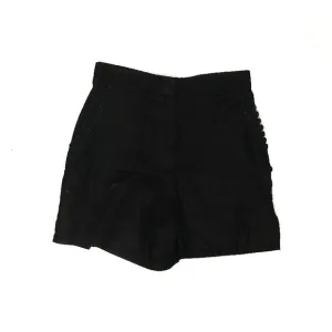 House of Harlow 1960 Black Linen Blend Shorts with Embroidered Pockets – XS – EU