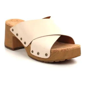 KORK-EASE Tatum Women's Heeled Sandal, Winter White, 10M US