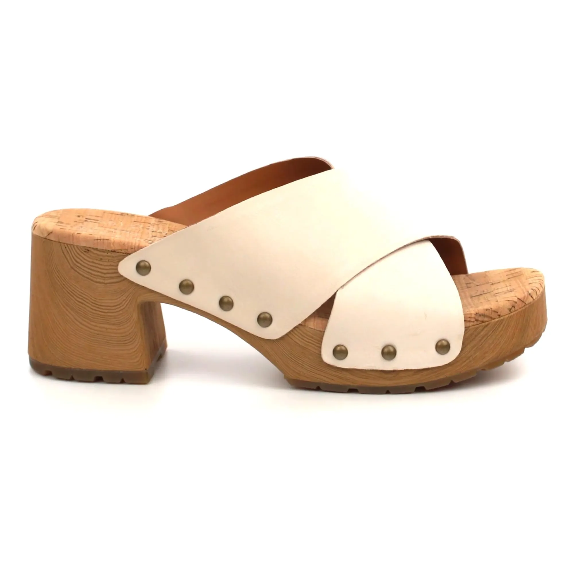 KORK-EASE Tatum Women's Heeled Sandal, Winter White, 10M US