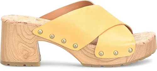 KORK-EASE Tatum Women's Heeled Sandal, Yellow (Sunflower), 7M US