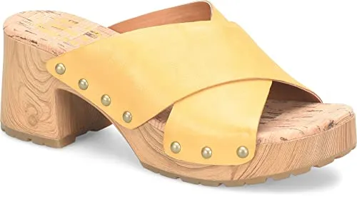 KORK-EASE Tatum Women's Heeled Sandal, Yellow (Sunflower), 7M US