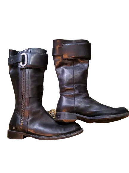 Leather boots