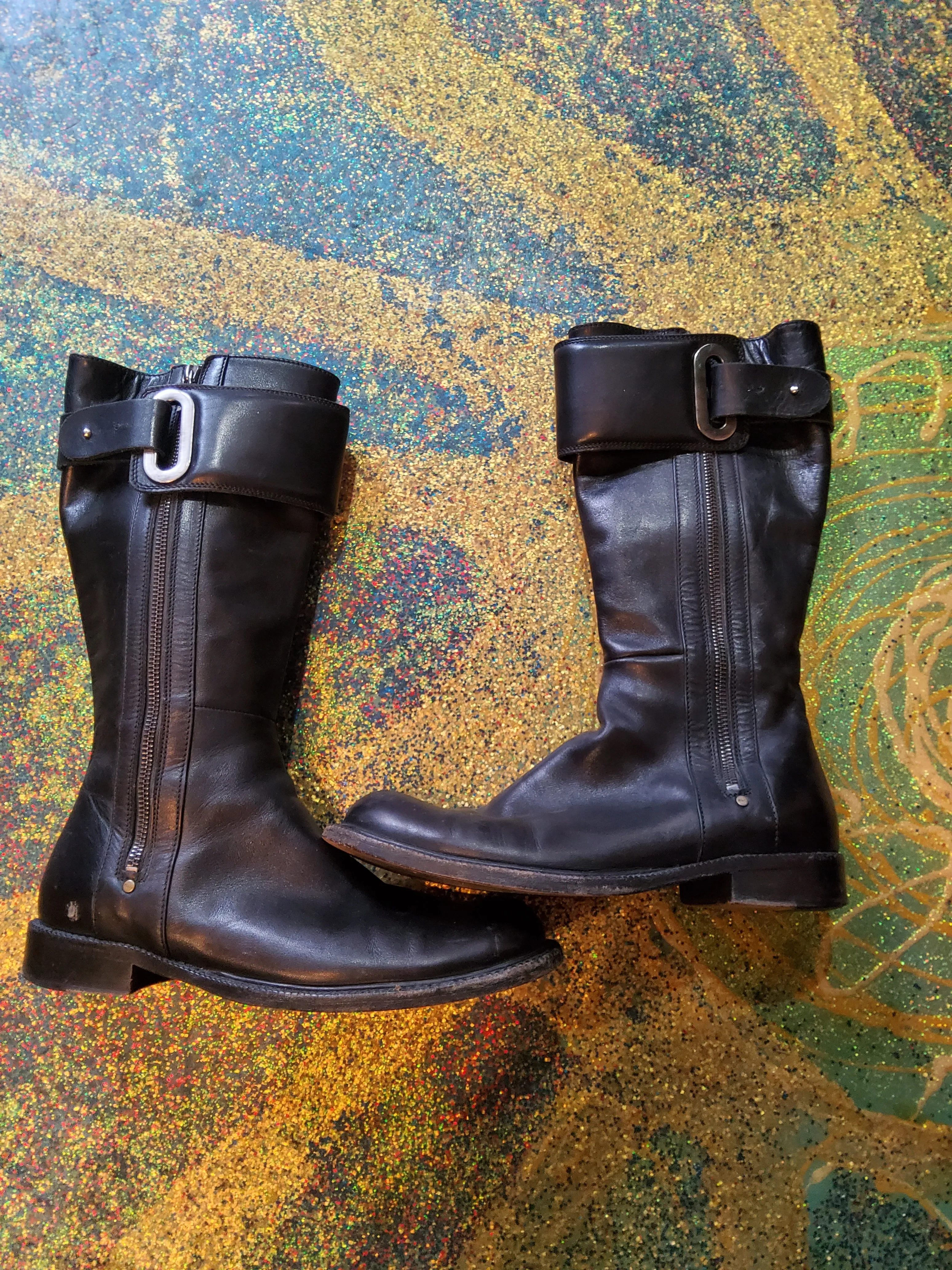 Leather boots