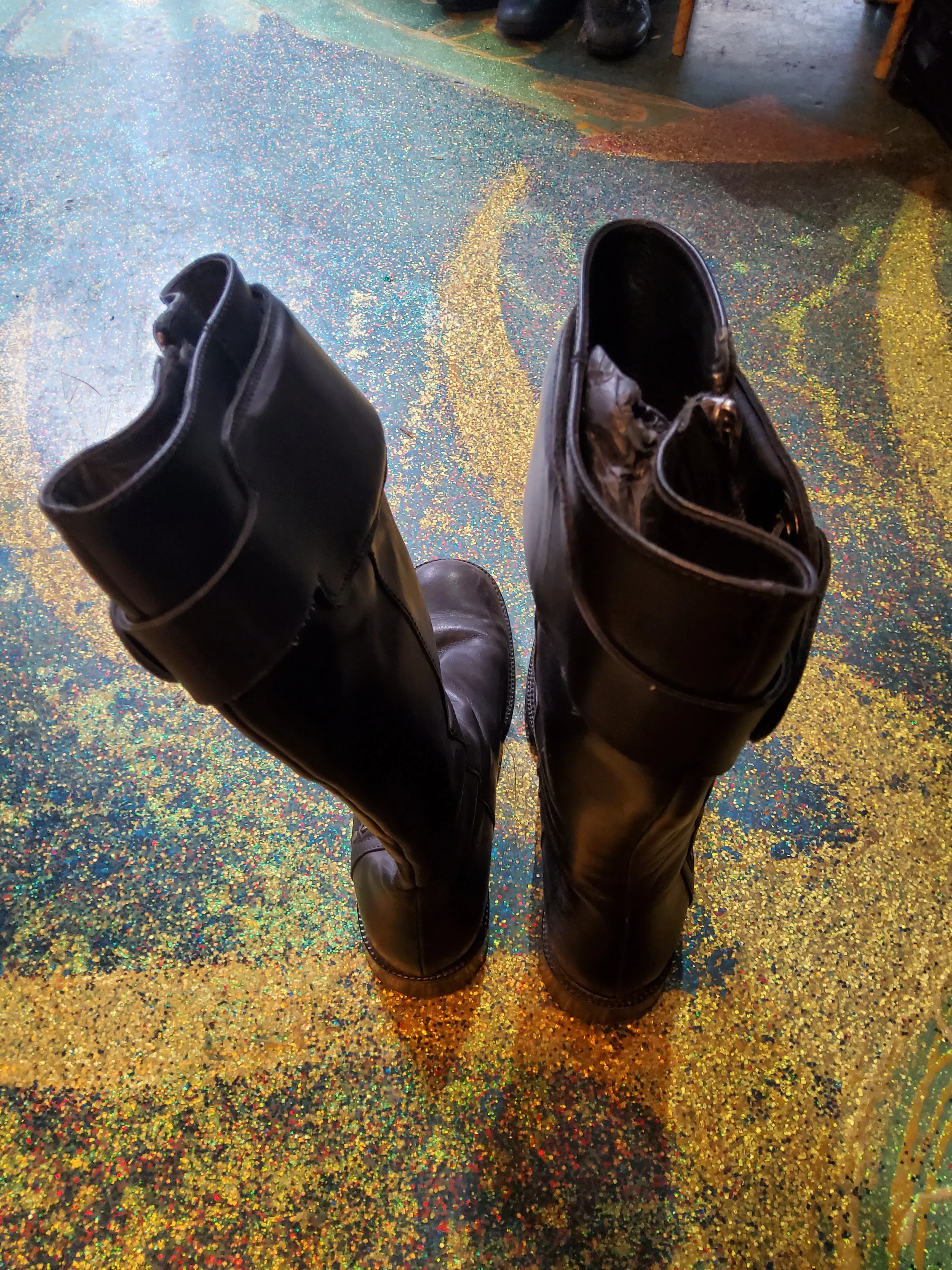 Leather boots