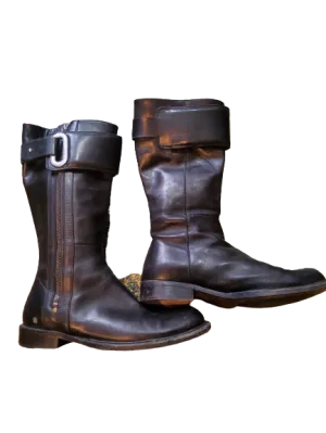 Leather boots