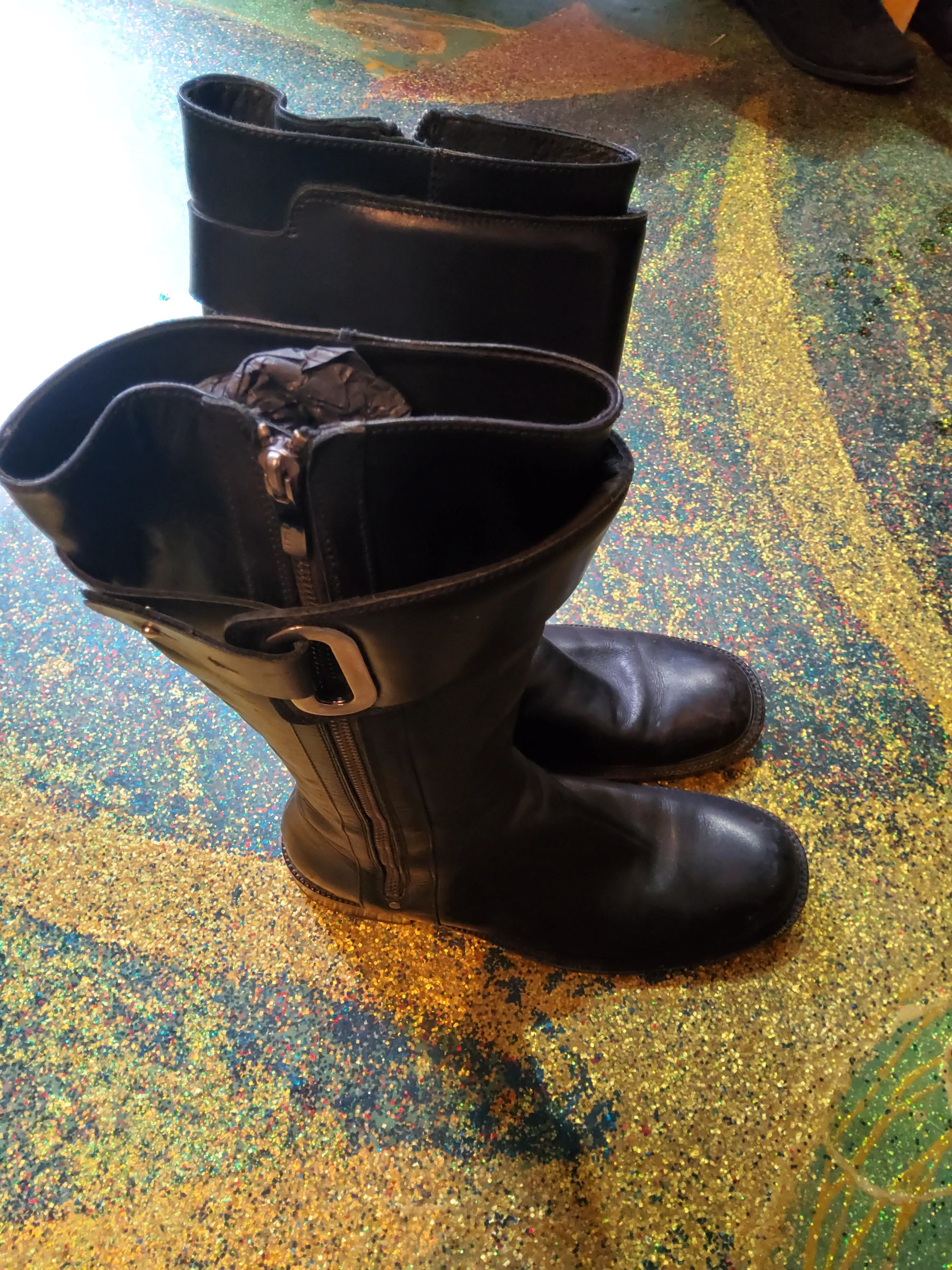 Leather boots