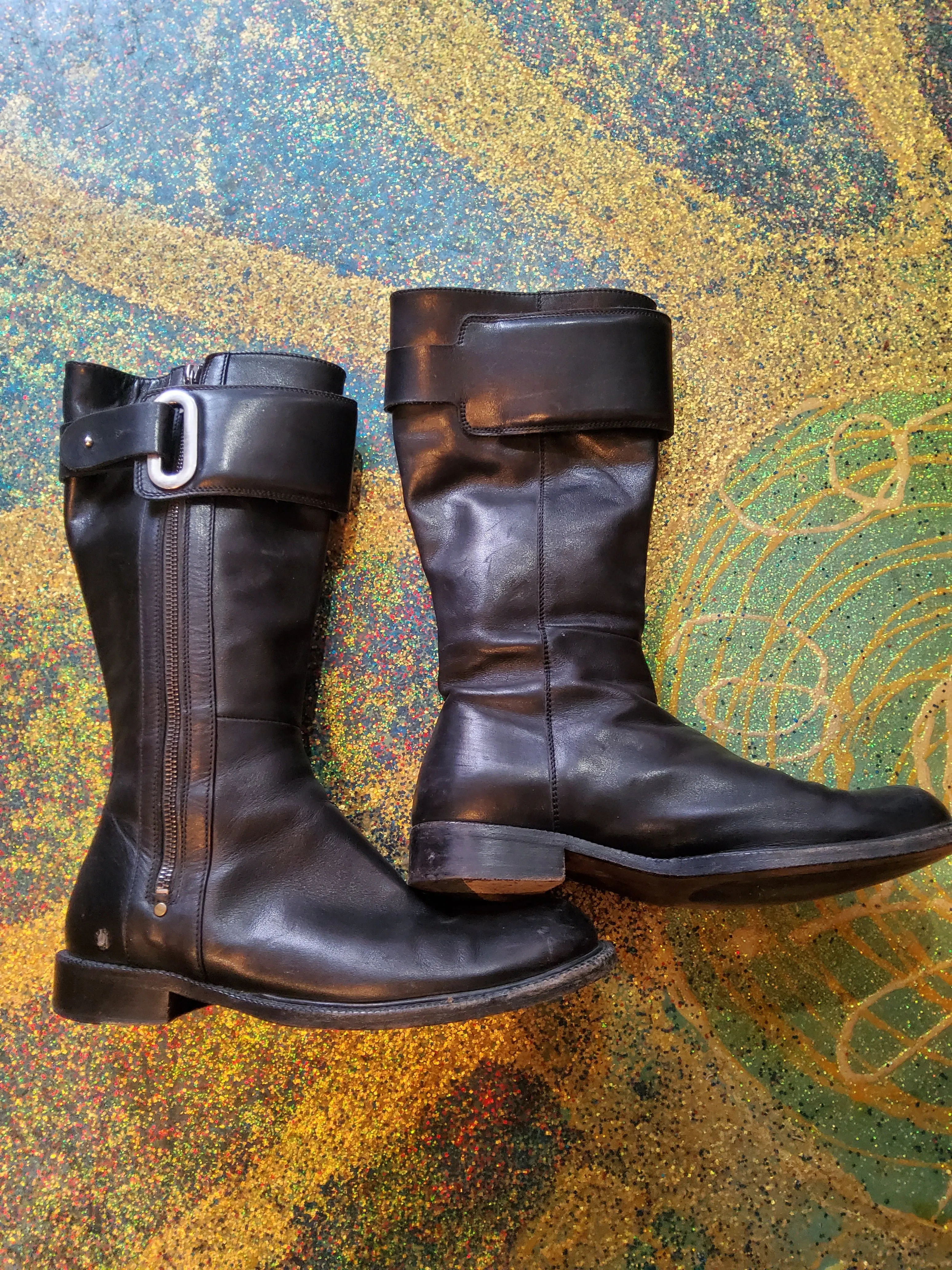 Leather boots