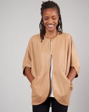 leather rio shrug - ita leather camel