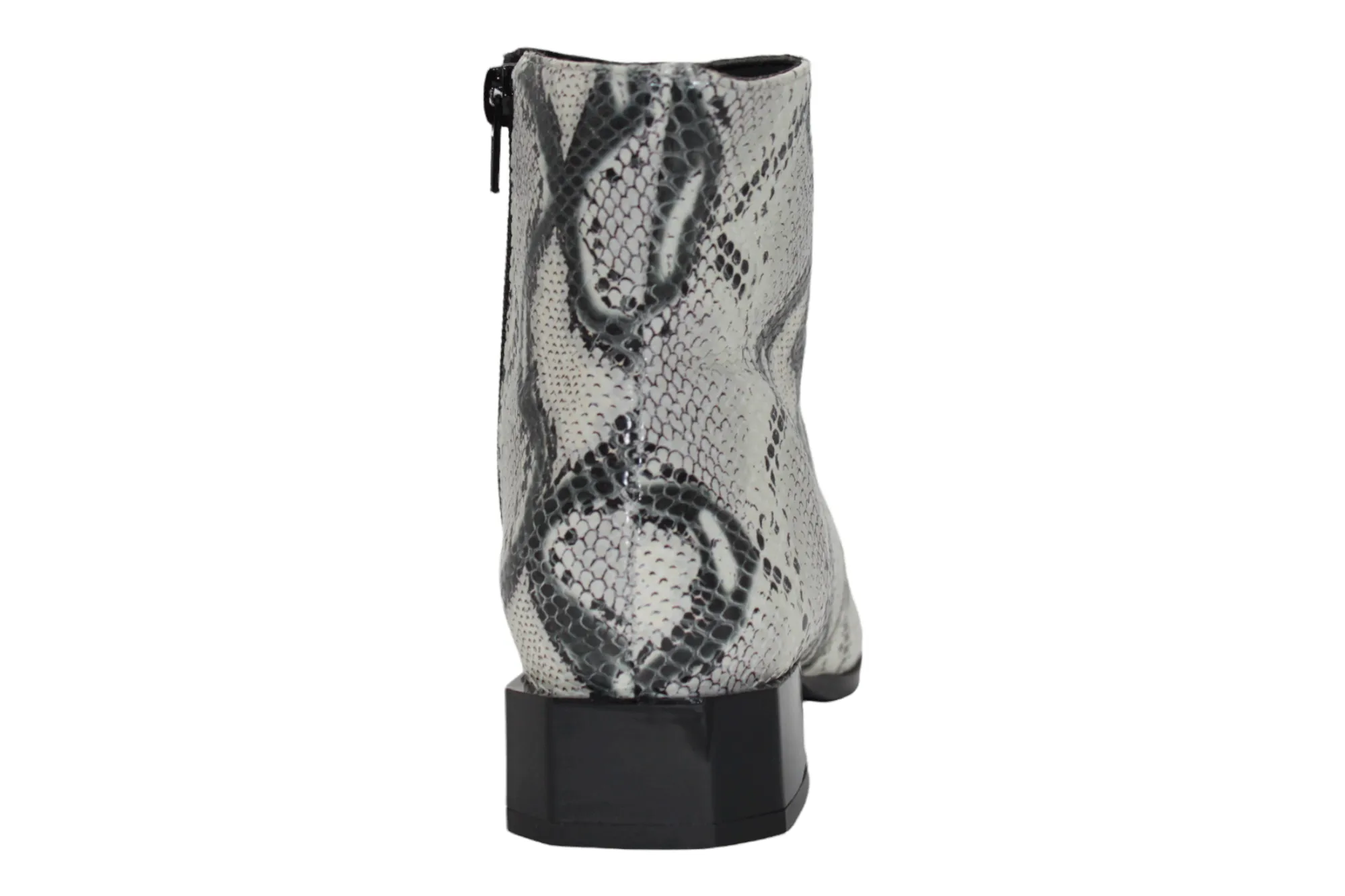 Leather Snake Print Chelsea Boots