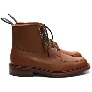 'Leo' Brown Grain Leather Boots UK 6.5