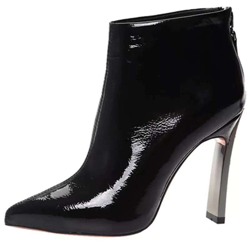 Luxury Patent Ankle Booties