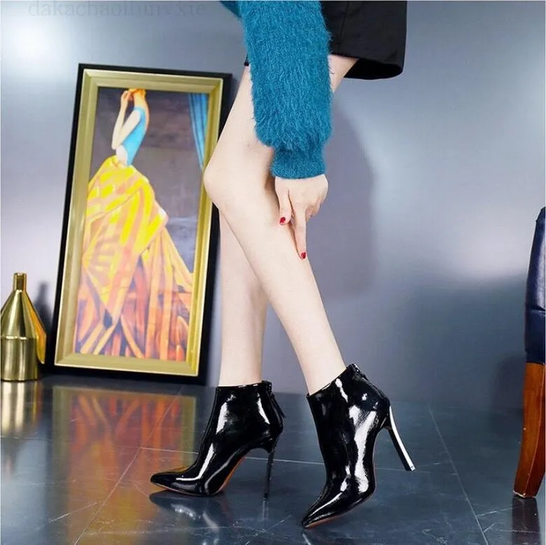 Luxury Patent Ankle Booties