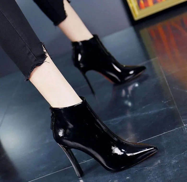 Luxury Patent Ankle Booties