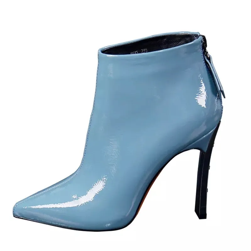 Luxury Patent Ankle Booties