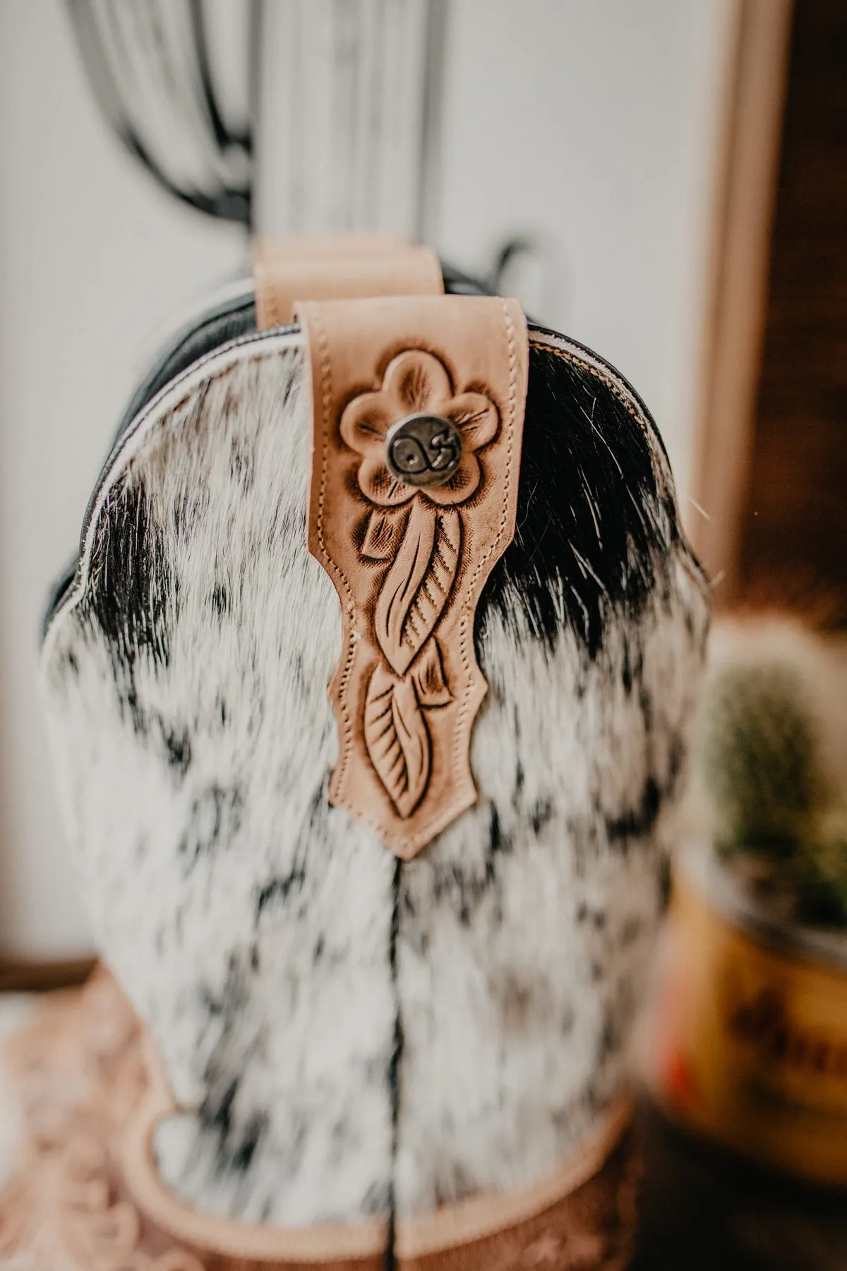 Magnolia Cowhide and Leather Tooled Boot by Stiefeld - Size 6.5