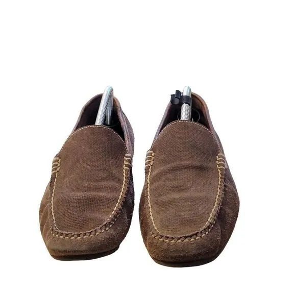 Martin Dingman Suede‎ Leather Loafers Men Sz 10 M Brown Countryaire Designer