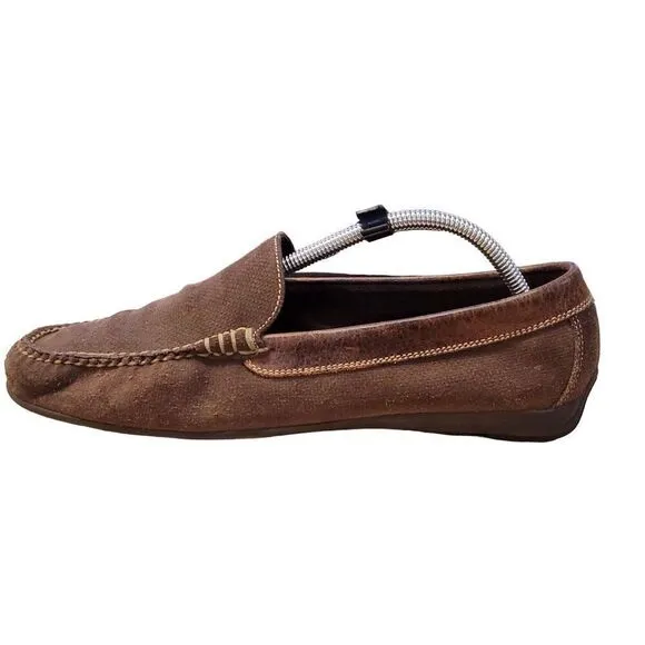 Martin Dingman Suede‎ Leather Loafers Men Sz 10 M Brown Countryaire Designer