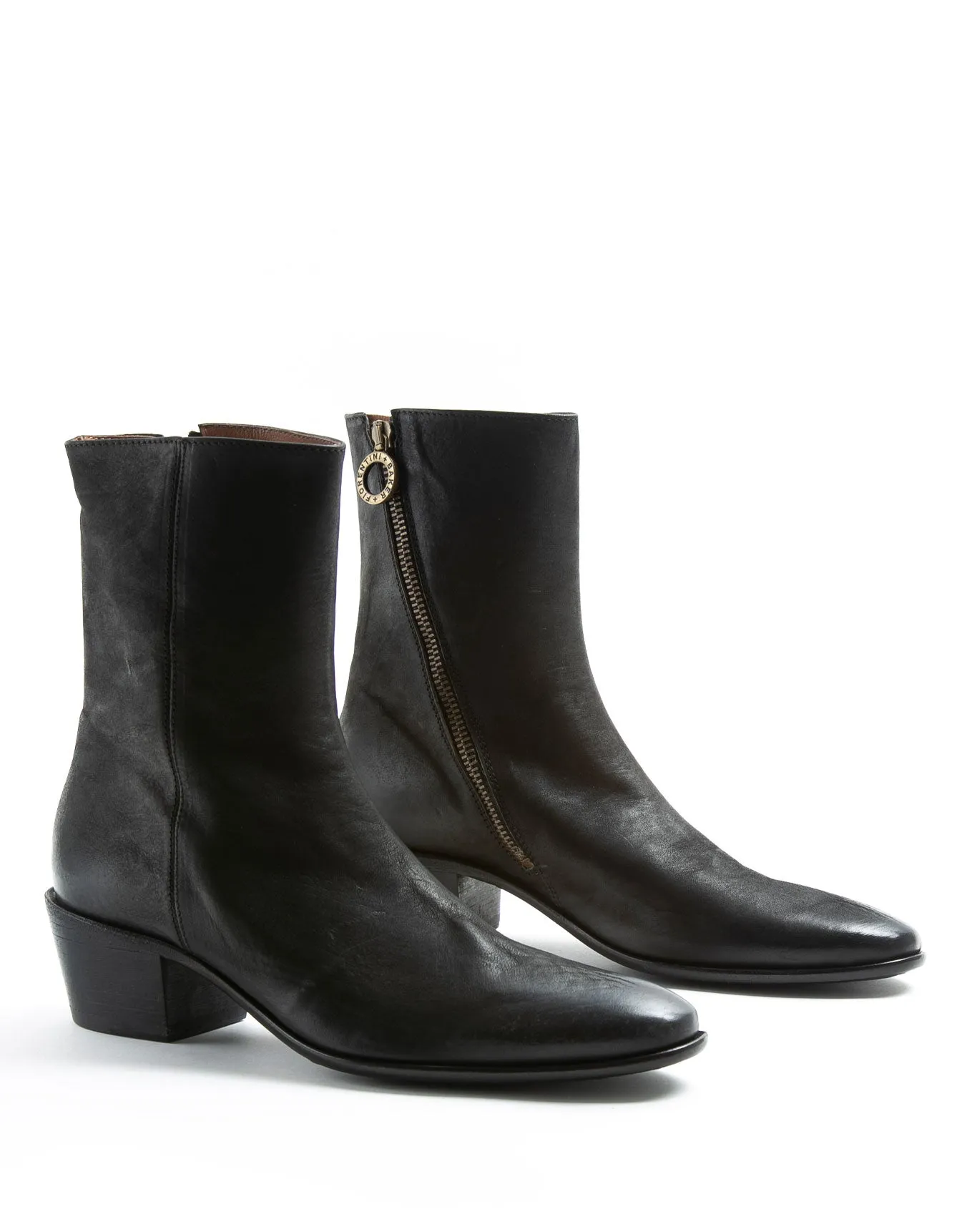 MATT Black Leather Boots