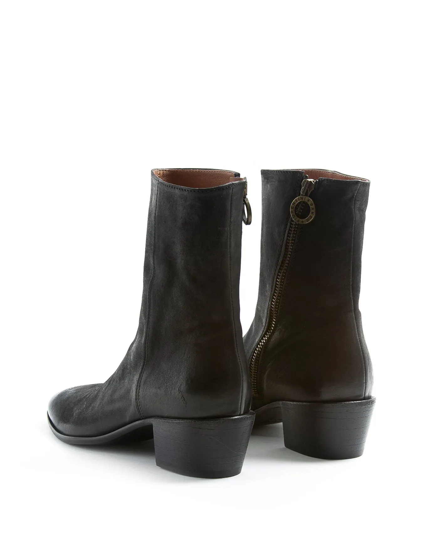 MATT Black Leather Boots