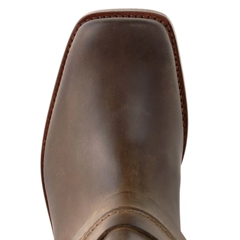 Men's and Women's Handmade Ankle Boots or Biker Boots in Brown Leather 04