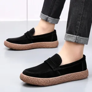 Men’s Comfortable Thick Sole Suede Loafers | Perfect for Everyday Wear