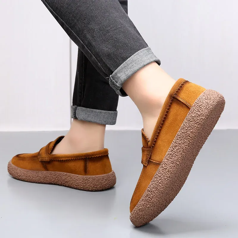 Men’s Comfortable Thick Sole Suede Loafers | Perfect for Everyday Wear