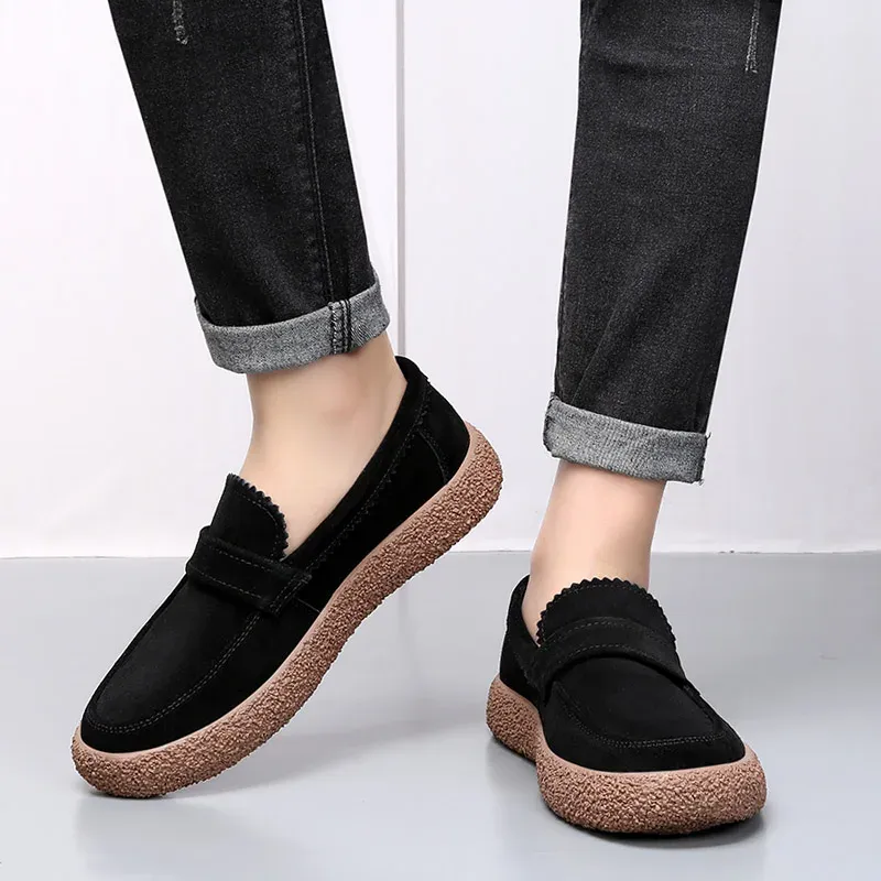 Men’s Comfortable Thick Sole Suede Loafers | Perfect for Everyday Wear