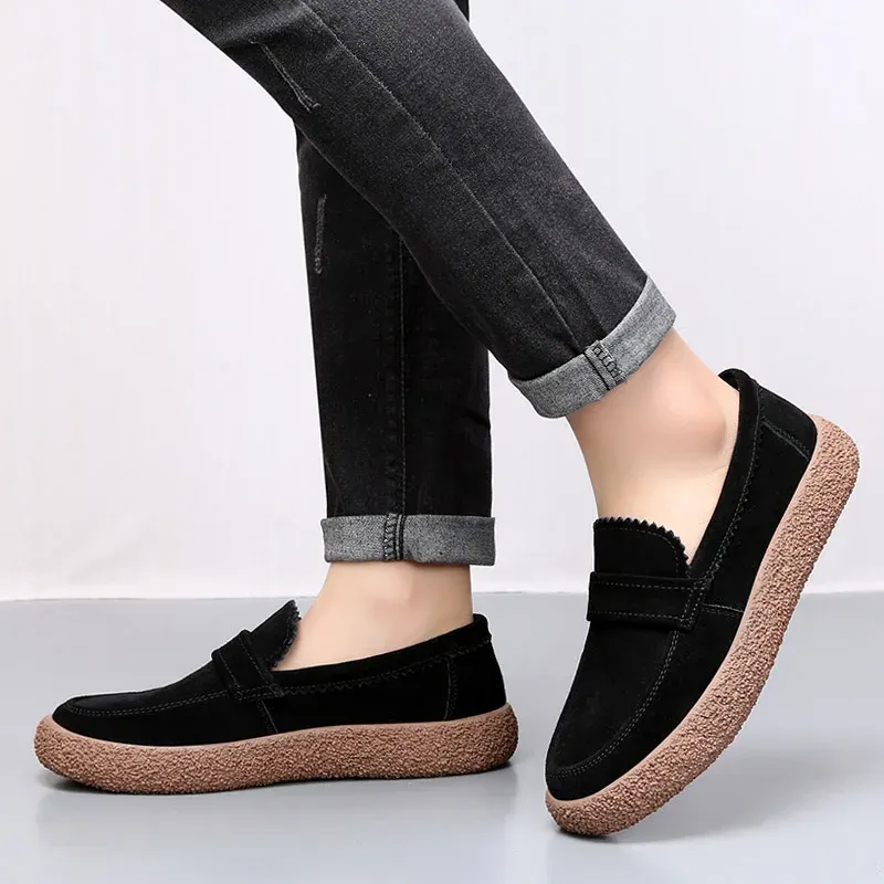 Men’s Comfortable Thick Sole Suede Loafers | Perfect for Everyday Wear