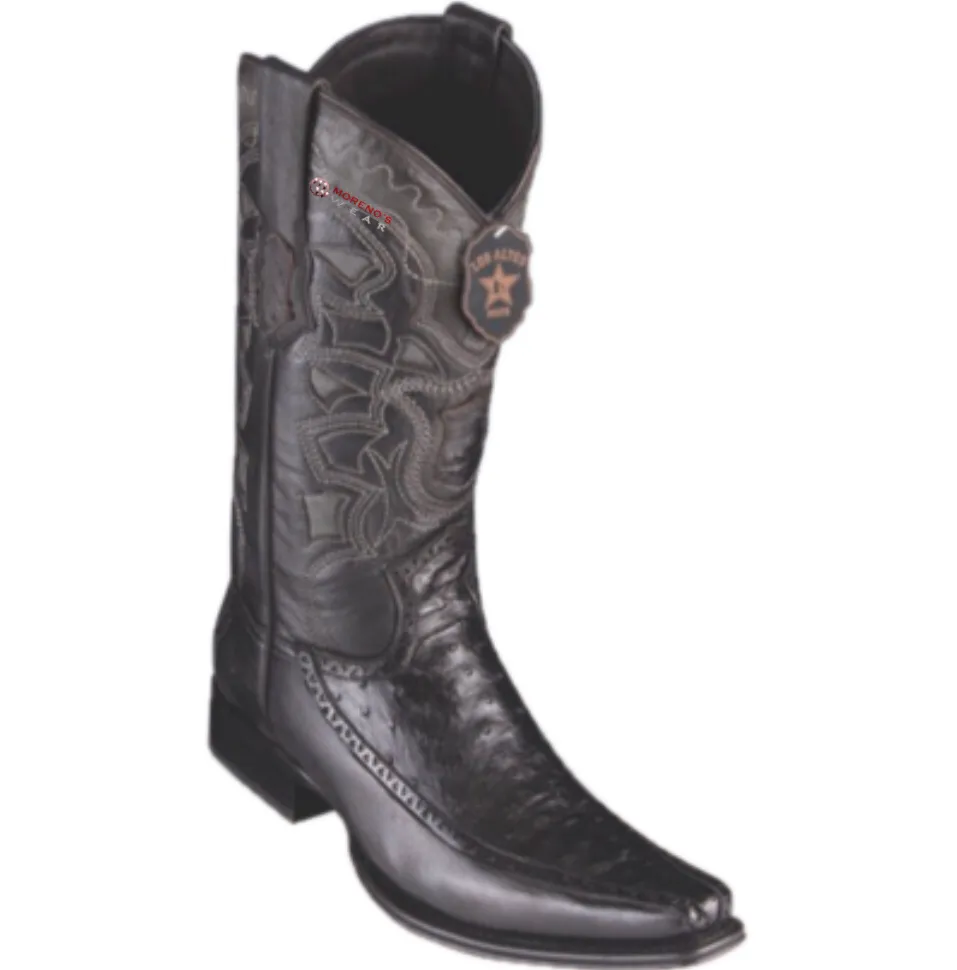 Men’s Los Altos Ostrich & Deer Boots European Square Toe
