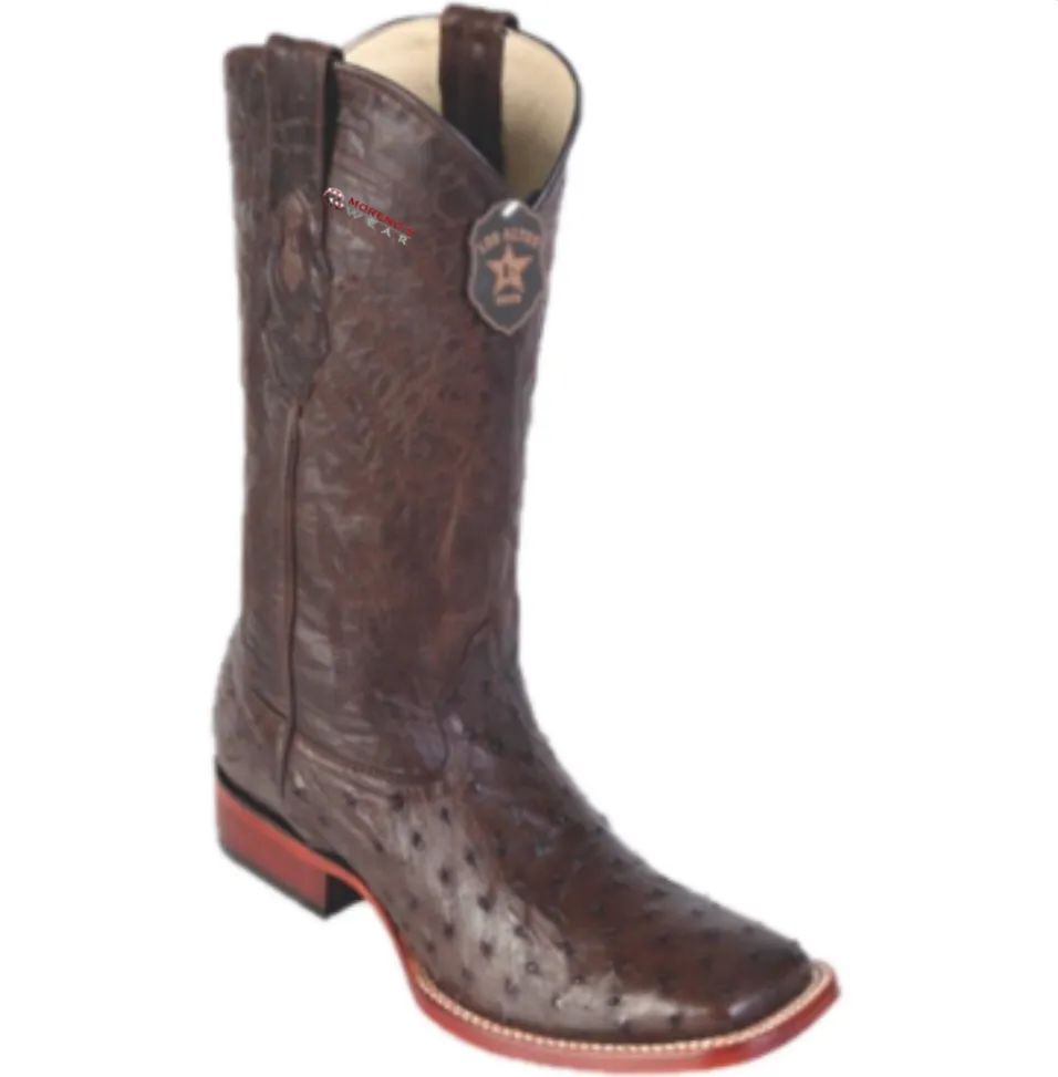 Men’s Los Altos Ostrich Boots Wide Square Toe