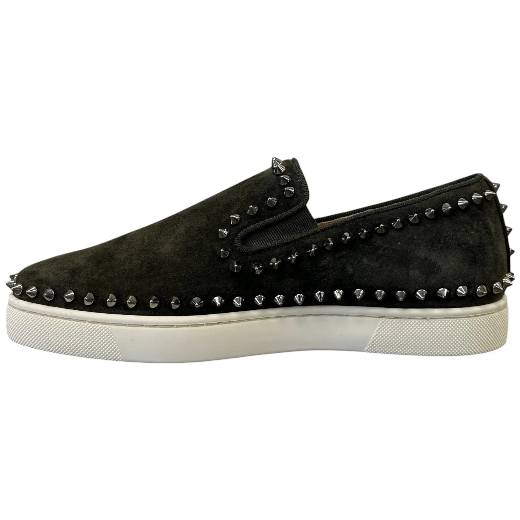 Men's Pik Boat Studded Suede Loafers Khaki Size EU 39.5 / UK 5.5