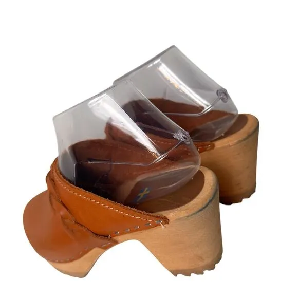 MIA Free People Elsa Swedish Clogs Braid Slip On Wood Heel Sz. 7.5 EC