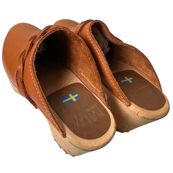 MIA Free People Elsa Swedish Clogs Braid Slip On Wood Heel Sz. 7.5 EC
