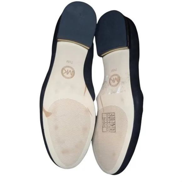 MICHAEL KORS Natasha Suede Gold Star Applique Loafers - Size 7.5