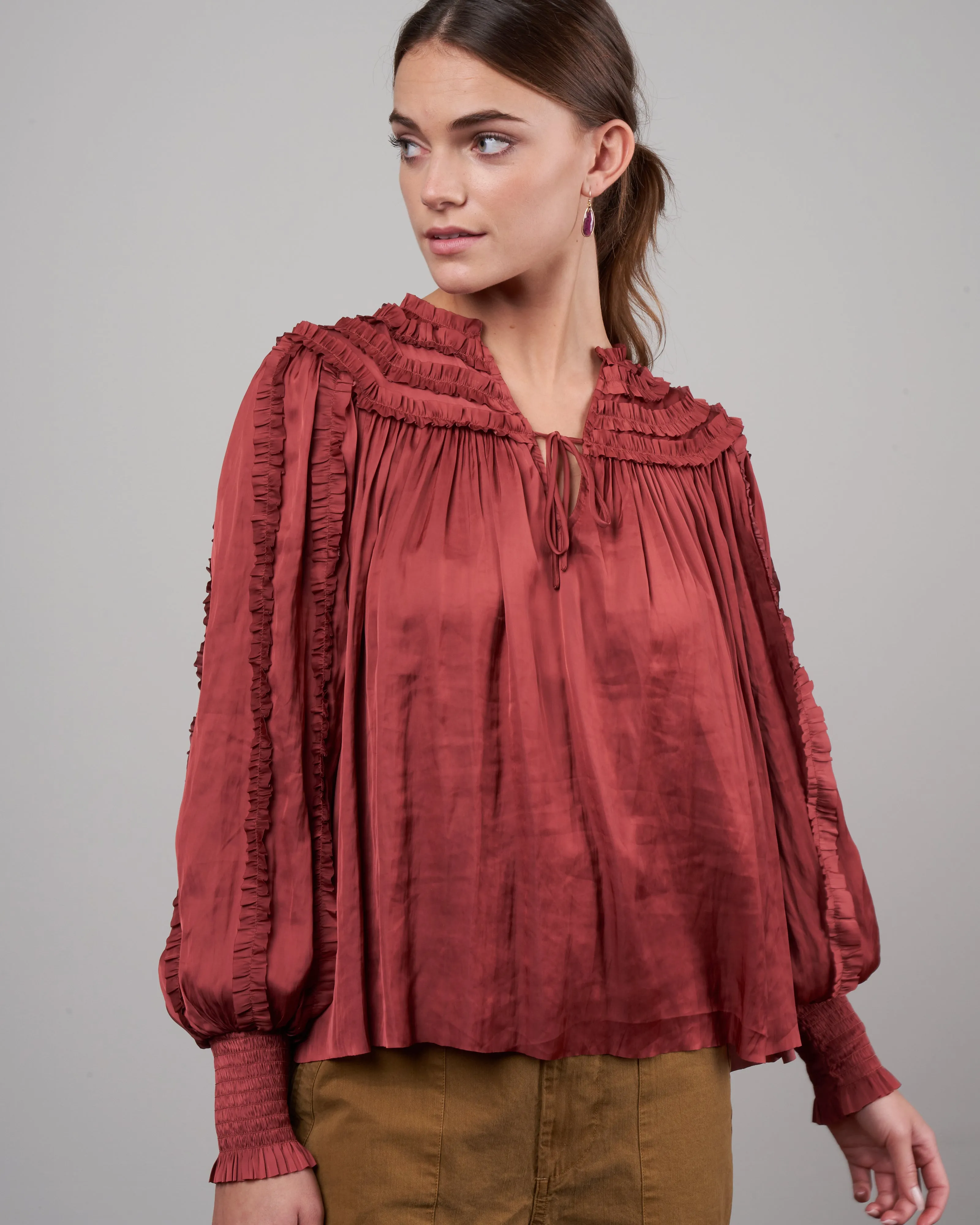 mila blouse - desert rose
